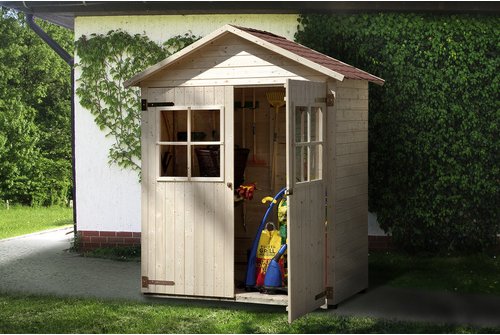 WEKA Gartenschrank, BxHxT: 185 x 216 x 105 cm, natur - beige