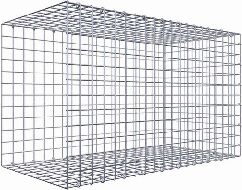 Gabiona Gabione, silbergrau, Maschenweite 5 cm x 5 cm, C-Ring - silberfarben