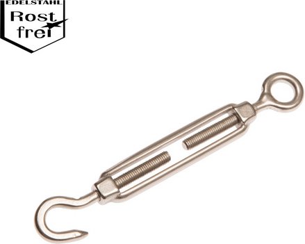 CONACORD Spannschloss, M6-Gewinde, für Seile bis 8 mm Ø - silberfarben