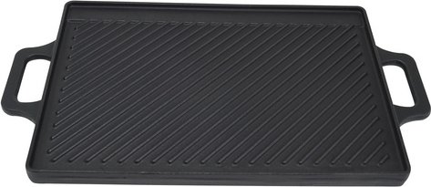 Mr. GARDENER Grill-Wendeplatte, Gusseisen, Breite: 46 cm - schwarz