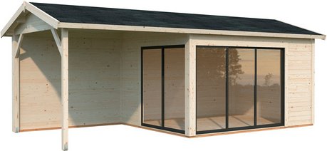 Thumbnail - PALMAKO Gartenhaus »Amanda«, Aufstellmaße BxTxH: 712 x 340 x 280 cm, tauchgrundiert, Holz - braun