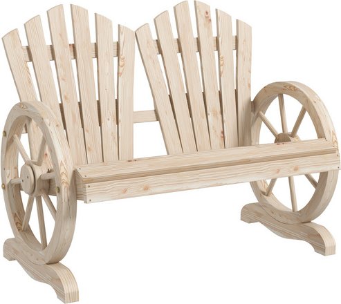 Outsunny Gartenbank, LxBxH: 66 x 108 x 95 cm - beige