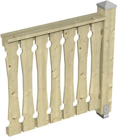 SKANHOLZ Brüstung, BxH: 78,5 x 96 cm, Holz, natur