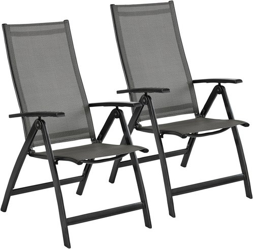 MERXX Klappstuhl »Vicenza«, BxTxH: 58 x 71 x 111 cm, Aluminium/ Textil - grau