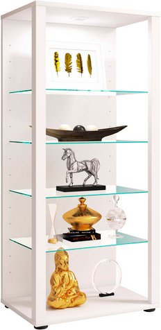 VCM Vitrine »Glasol«, BxH: 51,8 x 114,5 cm, Holzwerkstoff/Glas - weiss