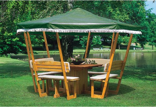 PROMADINO Pavillon, BxHxL: 304 x 213 x 304 cm, Kiefernholz - braun