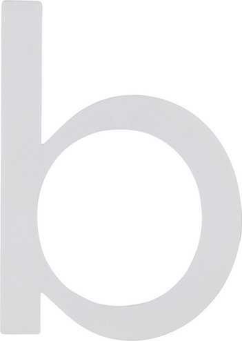 Thumbnail - ALPERTEC Hausnummer, b, Weiß, Kunststoff, 9,7 x 18 x 0,4 cm, nachtleuchtend - weiss