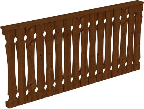 SKANHOLZ Seitenwand, B x H: 205 x 96 cm, Holz, Farbe: nussbaum