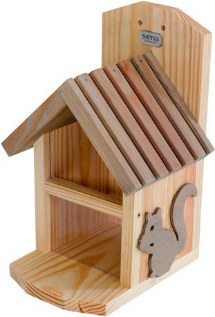 Thumbnail - SIENA GARDEN Eichhörnchen-Futterstation, BxHxT: 14 x 29 x 19 cm, Kiefernholz - beige