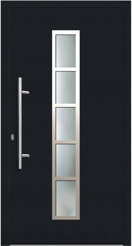 KNOCK Flügelüberdeckende Kunstoff-Haustür »Terra«, anthrazit - grau