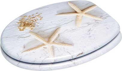 Sanilo WC-Sitz, BxL: 37,7 x 47 cm, Seestern - grau