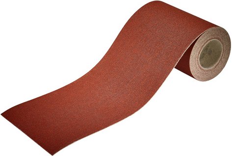 WOLFCRAFT Schleifpapierrolle, Körnung: k180, Korund, rostfarben - rot