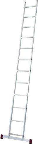 KRAUSE Anlegeleiter »CORDA«, 12 Sprossen, Aluminium - silberfarben