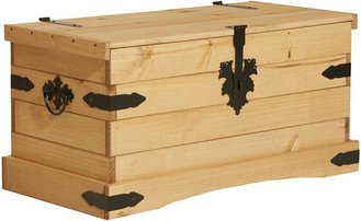 Möbilia Stauraum-Truhe, Kiefer, geeignet für den Wohnbereich - braun