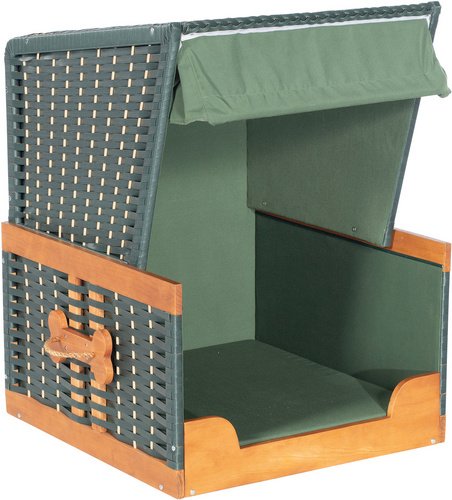 Thumbnail - SUNNY SMART Hundestrandkorb, herausnehmbare Sitzgarnitur, LxBxH: 83x82x109 cm, grün - gruen