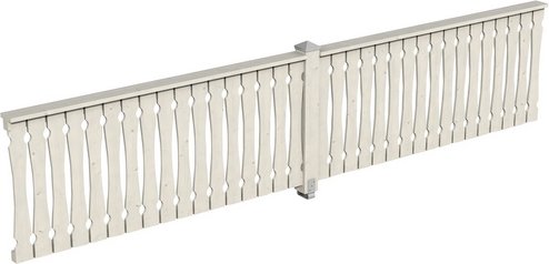 SKANHOLZ Brüstung, B x H: 465 x 96 cm, Holz, Farbe: weiß