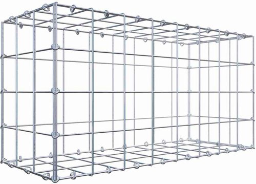 Gabiona Gabione, silbergrau, Maschenweite 10 cm x 10 cm, C-Ring - silberfarben