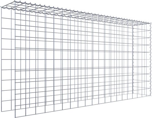 Gabiona Gabione, silbergrau, Maschenweite 10 cm x 10 cm, Spirale - silberfarben