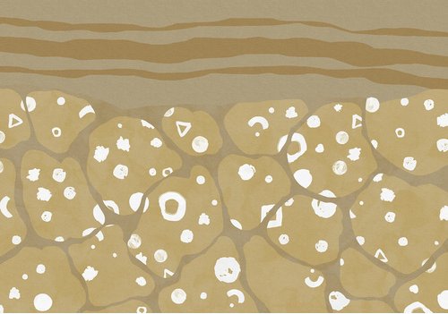 KOMAR Vliestapete, Abstrakt, bunt - braun