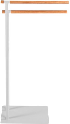 WENKO Handtuchstange »Macao«, weiß-braun, BxH: 43 x 79 cm - weiss