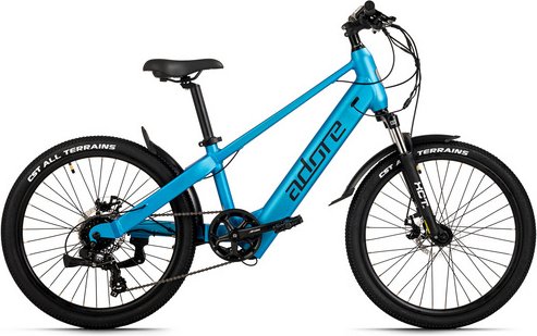 Adore Bikes E-Bike Alu Mountainbike »KS-240«, RH: 24 cm, 7-Gang - blau