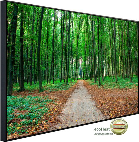 papermoon Infrarotheizung »EcoHeat - Waldweg«, Matt-Effekt - bunt