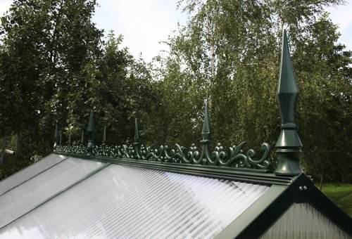 KGT Firstverzierung »alle KGT-Gewächshäuser (außer Flora und Rhodo)«, BxLxH: 10 x 400 x 30 cm, Aluminium - grau