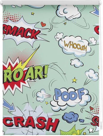 Lichtblick Rollo, Klemmfix, 80x150 cm, Crash, bunt - blau