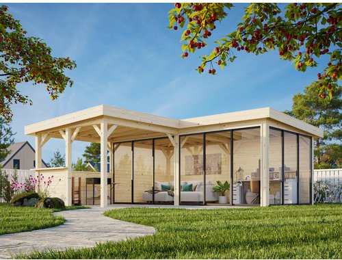 Thumbnail - PALMAKO Pavillon »Lenna Set 423 Slide«, BxHxT: 588 x 245 x 588 cm, Braun