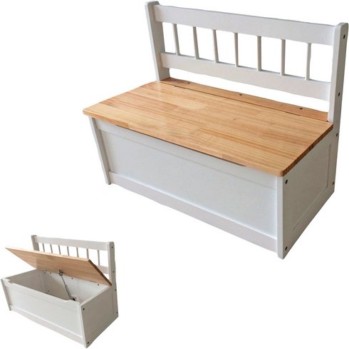 GARDEN PLEASURE Truhenbank, 1-Sitzer, BxTxH: 60 x 30 x 50 cm - weiss