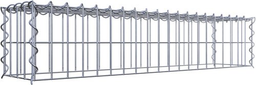 Gabiona Gabione, silbergrau, Maschenweite 5 cm x 10 cm, Spirale - silberfarben