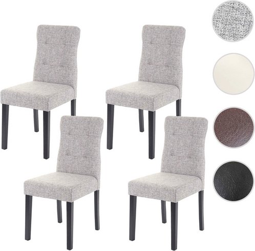 MVG Esszimmerstuhl »MVG-E58«, 4er-Set, dunkle Beine - grau