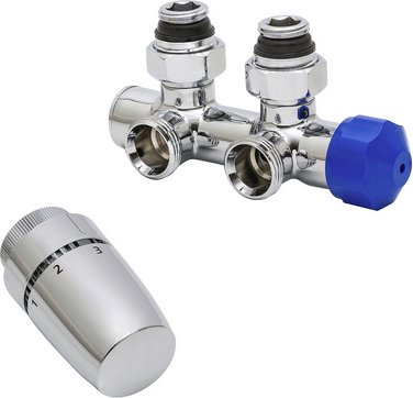 SCHULTE Thermostat-Set, BxHxL: 52 x 191 x 52 mm, chromfarben - silberfarben