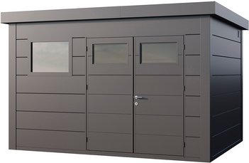 Telluria Gerätehaus »Classico«, BxHxT: 408 x 260 x 318 cm (Außenmaß inkl. Dachüberstand) - silberfarben