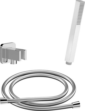 Chris Bergen Brausegarnitur-Set, chrom, Länge Brauseschlauch: 150 cm - silberfarben