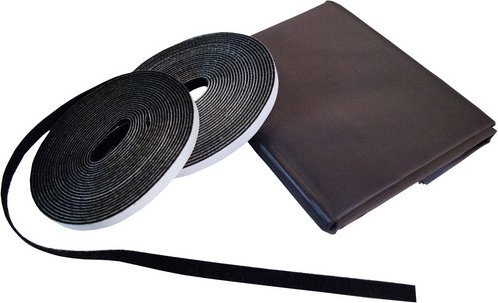 WINDHAGER Pollenschutzgewebe, BxL: 130 x 150 cm, In Breite und Höhe kürzbar - schwarz