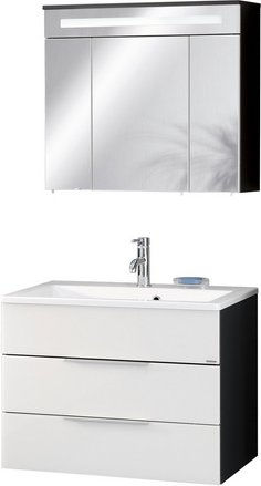 FACKELMANN Waschplatz-Set »KARA«, 80cm Chess 2Schub - weiss