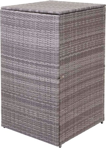 MVG Mülltonnenverkleidung »MVG-E25«, BxHxT: 65 x 179 x 131 cm, Poly-Rattan, 120 L - grau