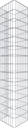 Gabiona Gabionensäule, silbergrau, Maschenweite 5 cm x 10 cm - silberfarben