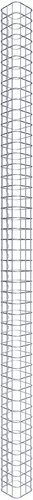 Gabiona Gabionensäule, silbergrau, BxTxH: 17 x 17 x 230 cm, Maschenweite 5 x 5 cm - silberfarben
