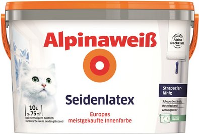 ALPINA Innenfarbe »Alpinaweiß«, seidenglänzend - weiss