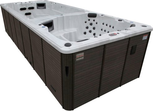 Canadian Spa Whirlpool Swim Spa »St. Lawrence 6 m«, 594 x 228 x 137 cm, Dual Zone - braun
