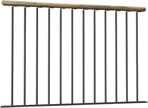 DOLLE Brüstungsgeländer, Holz, Länge: 100 cm - grau