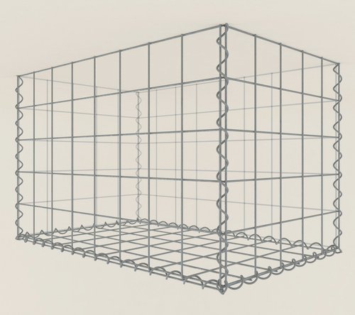 Gabiona Pflanzgabione, galvanisch verzinkter Stahl - silberfarben