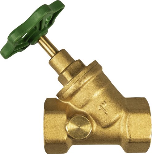 CORNAT Absperrventil, mit Entleerung, 1 Z - goldfarben