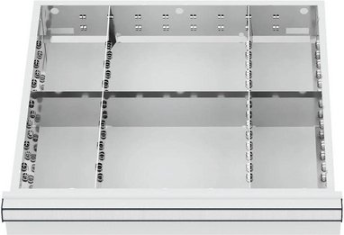 Thumbnail - Simplaflex Fächer-Einteilung, BxT: 500 x 450 mm, Metall - silberfarben