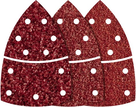 WOLFCRAFT Schleifblatt, Körnung: k40/k80/k120, Korund, rot - rosa