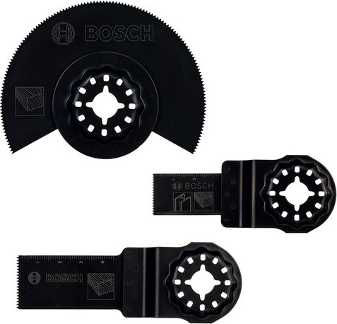 BOSCH Starlock Starter-Set Holz, 3-teilig, für Multifunktionsgeräte