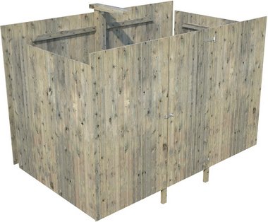 Thumbnail - PALMAKO Geräteraum, Fichtenholz, grau