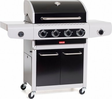 BARBECOOK Gasgrill »Siesta 412 Black Edition«, 5 Brenner, Grillfläche 70 x 43 cm - grau
